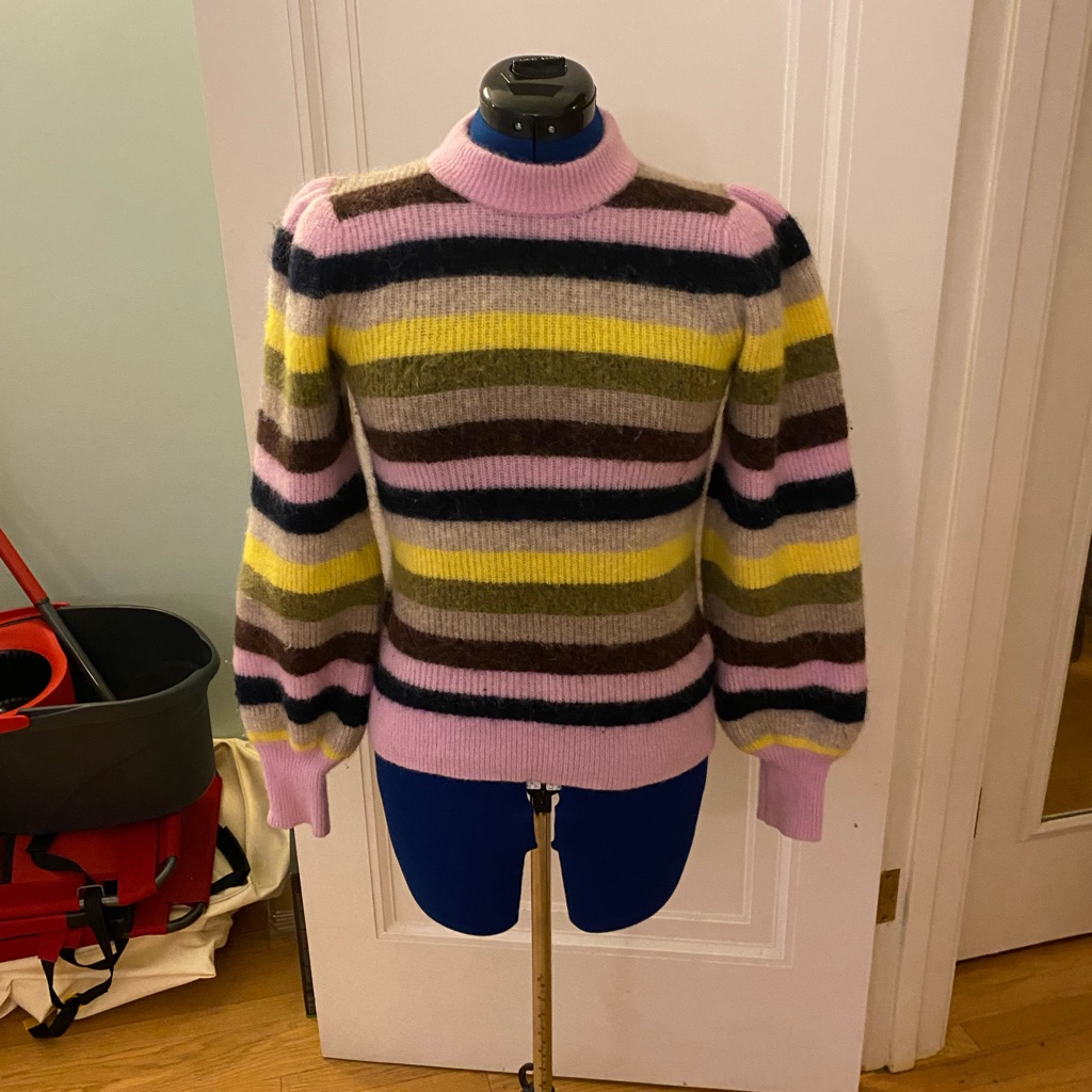 Pre Loved Ganni Brand Mock Turtleneck Sweater. Size Large.